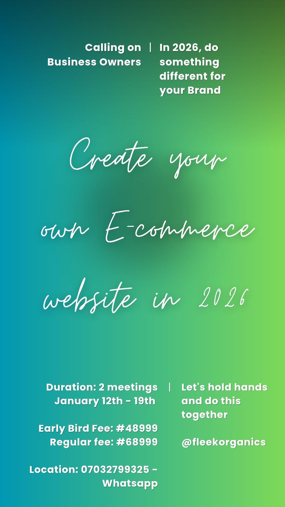 Create Your E-Commerce Website Course